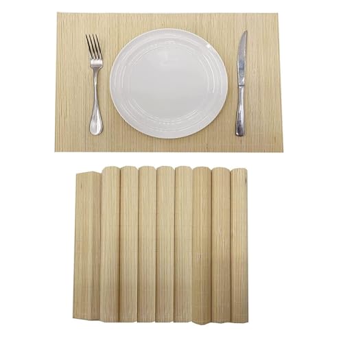 8 Pack 17.7x11.8 Bamboo Placemats (8 Count)