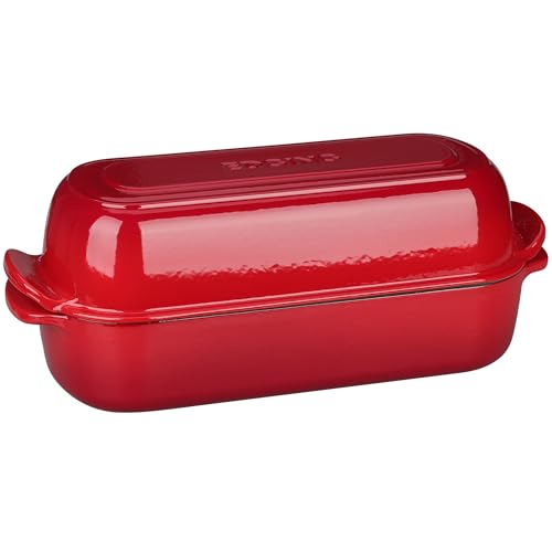 Enameled Cast Iron Loaf Pan with Lid