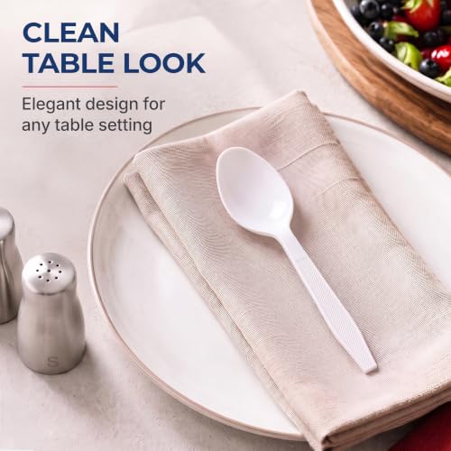Extra Heavy Duty Plastic Soup Spoons (400 Count)