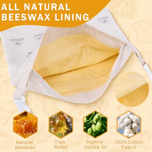 2 Pack Reusable Beeswax Bread Bags for Sourdough & Homemade Bread (2 Count)
