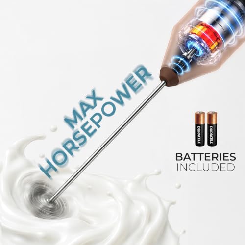 Powerful Milk Frother AA Batteries Included