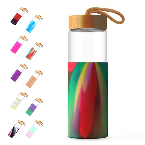24 oz Glass Water Bottles with Lids