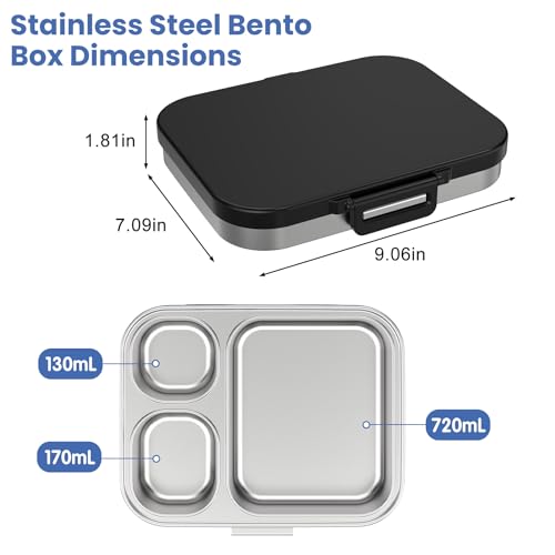 Stainless Steel Bento Lunch Box for Kids