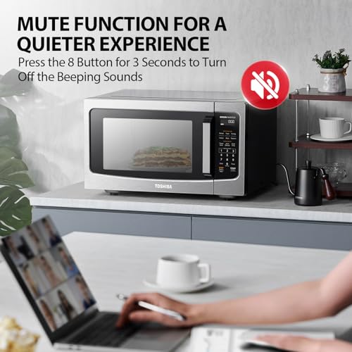 ML-EM45PIT(SS) Countertop Microwave Oven with Inverter Technology, Kitchen Essentials, Smart Sensor, Auto Defrost, 1.6 Cu.ft, 13.6" Removable Turntable, 33lb.&1250W, Stainless Steel