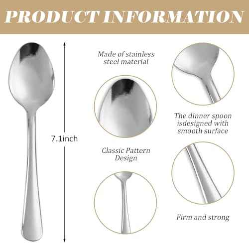 Windsor 96 Pcs Stainless Steel Dinner Spoons (96 Count)
