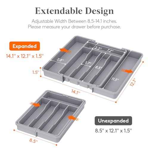 Expandable Silverware Drawer Organizer