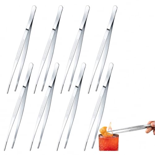 8 Packs kitchen tweezers Stainless Steel (8 Count)
