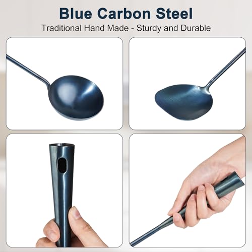 Traditional Hand Made spatula & Ladle Wok Tool Set (2 Count)