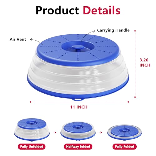Microwave Splatter Cover Vented for Food with Hook Hole