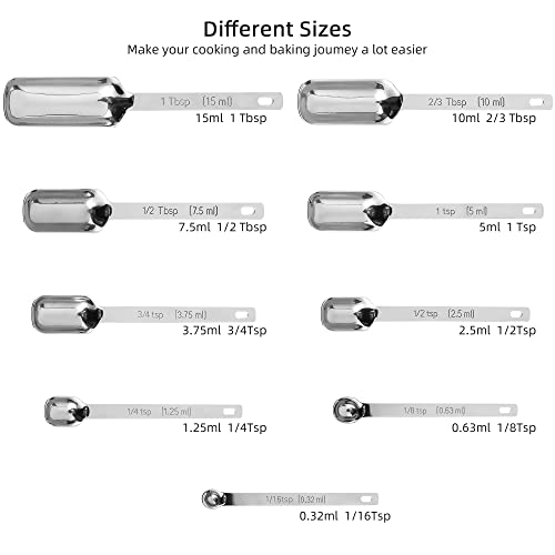 Measuring Spoons Set of 9 with Leveler