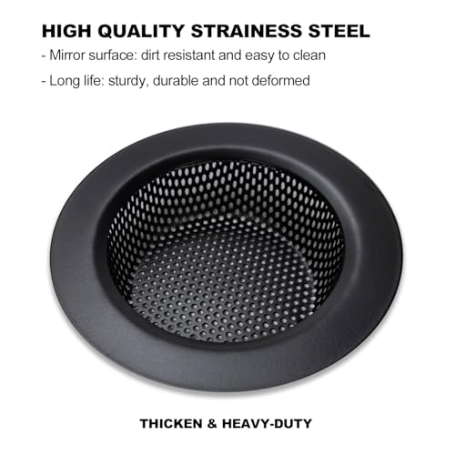 Black Kitchen Sink Drain Strainer (2 Count)