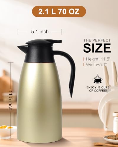 Updated 70 Oz Thermal Coffee Carafe