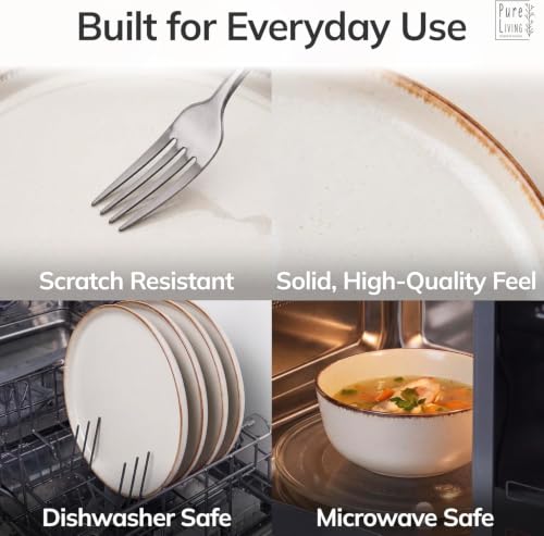 24 Piece Stoneware Dinnerware Set for 8 (24 Count)