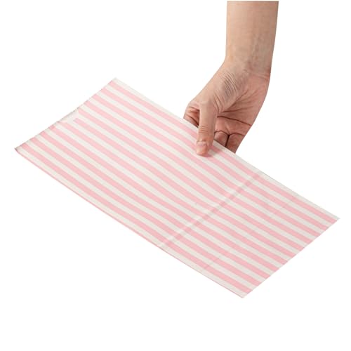 Pink And White Stripe Paper Bag (100 Count)