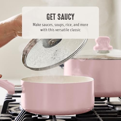 2QT Ceramic Nonstick Saucepan with Lid