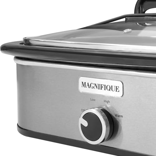 Magnifique 4 Quart Slow Cooker with Casserole Manual Warm Setting