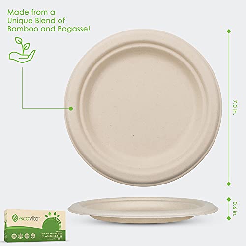 100% Compostable Paper Plates [7 in.] (150 Count)