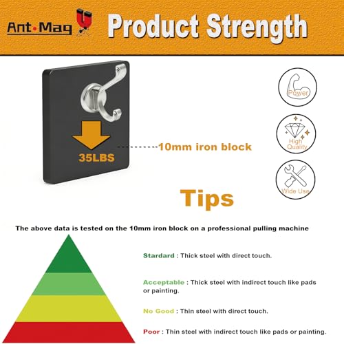 Magnetic Hooks Heavy Duty 140LBS (2 Count)