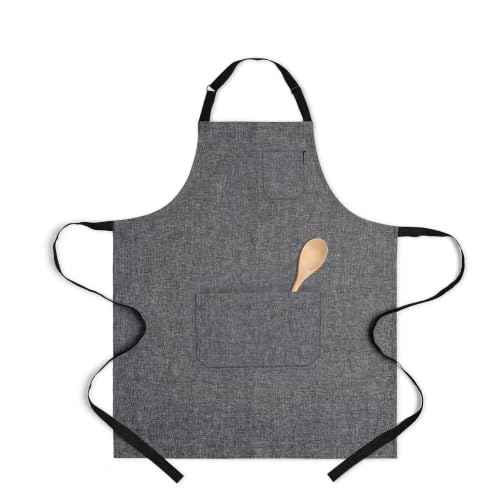 100% Pure Linen Apron Black