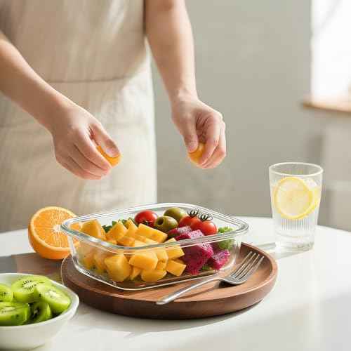 5 Pack 35 Oz Glass Food Storage Containers with Lids (5 Count)