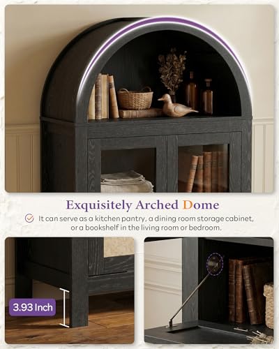 71" Tall Arched Pantry Cabinet with Innovative Drawer