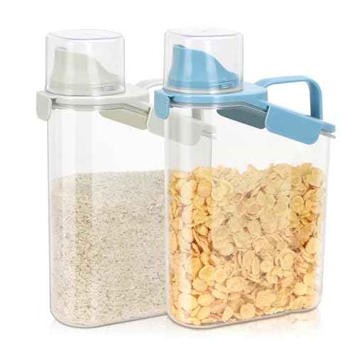 2 Pack Rice Container Cereal Storage Container 3.2 Quarts (2 Count)