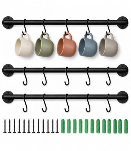 Coffee Mug Holder Wall Mounted (3 Count)