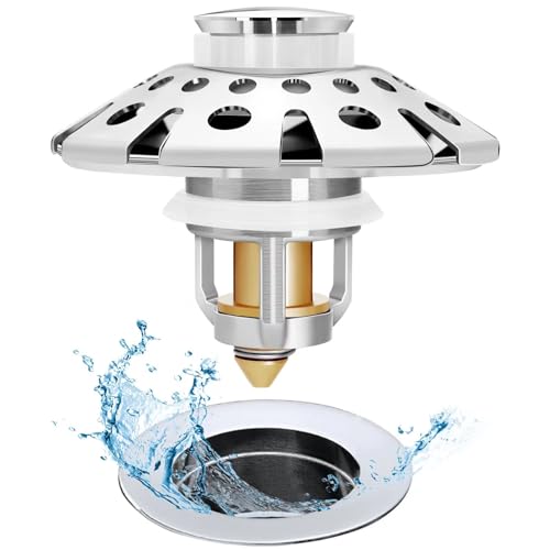 Bathroom Sink Stopper with Hair Catcher