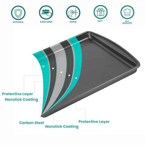 Nonstick Cookie Sheet 15in baking area