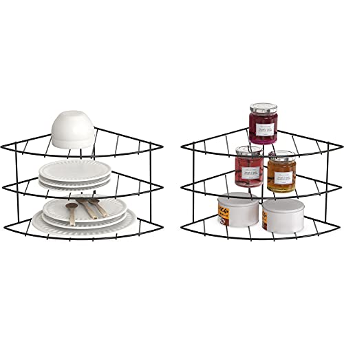 3 Tier Counter & Cabinet Corner Shelf Organizer (2 Count)