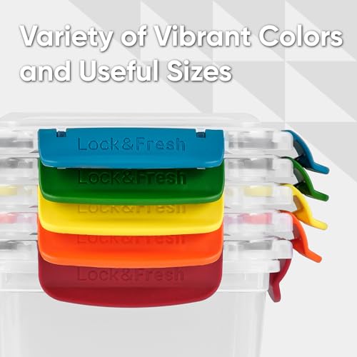 Plastic Food Storage Containers with Airtight Lids (4 Count)