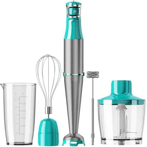 Immersion Blender Handheld 5 in 1 Hand Blender Set 1100W Heavy Duty