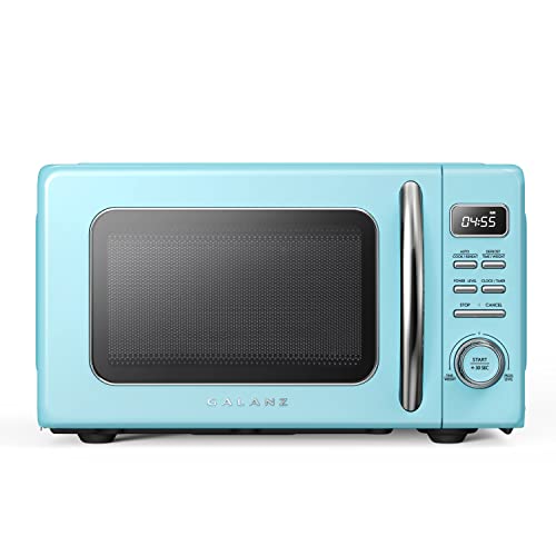 GLCMKZ07BER07 Retro Countertop Microwave Oven with Auto Cook & Reheat