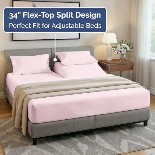 Flex Top Split Head King 4 Piece Sheet Set
