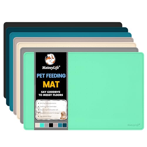 Dog & Cat Food Water Mat for Floors Waterproof