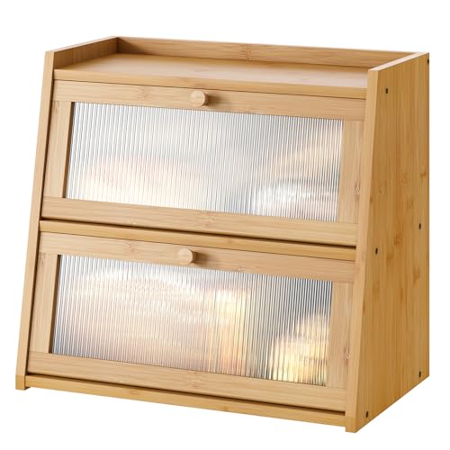 2 Tier Bamboo Bread Box