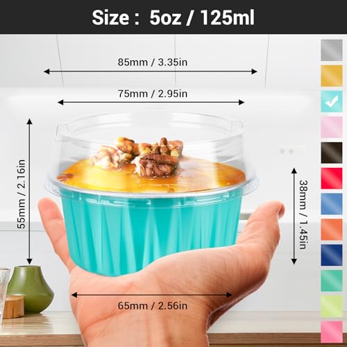 Aluminum Baking Cups with Lids (60 Count)