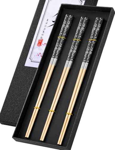 Metal Chopsticks Reusable (3 Count)