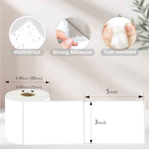 3 X 5 Inch Rectangle Sticker White Moving Labels for Boxes