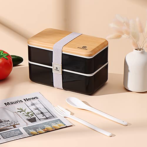 Bento Box Adult Lunch Box with Compartments for Women & Men