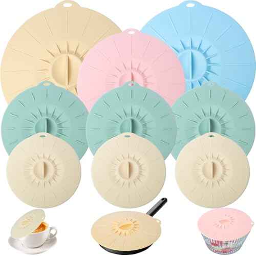 9 Pack Silicone Lids (9 Count)