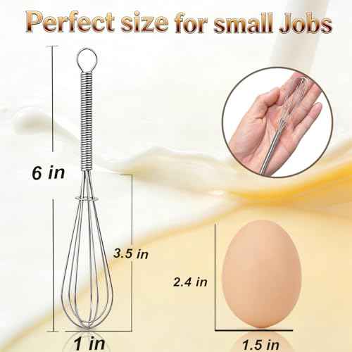 6 Pack Small Wire Whisks (6 Count)