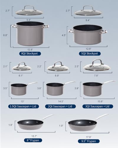 12pc Forged Lightweight Cookware Set