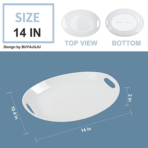 Porcelain Serving Platter with Handles (2 Count)