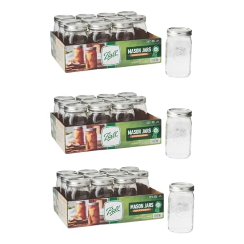 Wide Mouth Glass Mason Jars with Lids and Bands