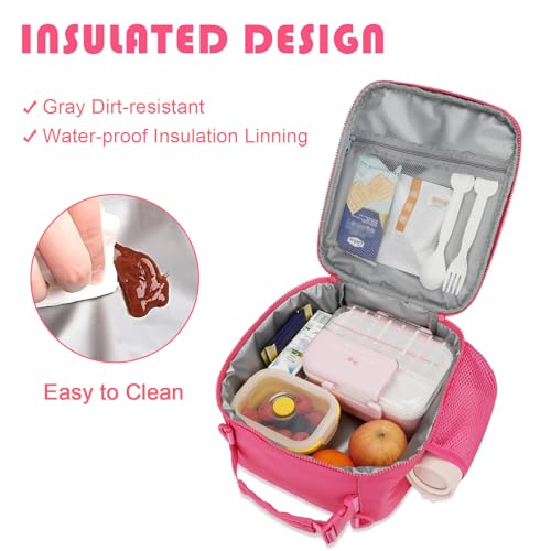 Initial Insulated Lunch Bag for Girls Kids