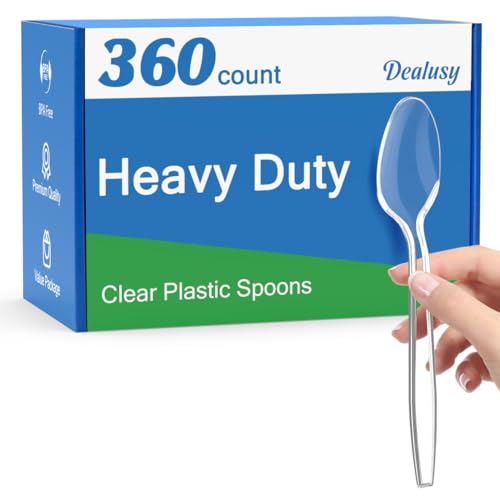 360 Count Clear Plastic Spoons Disposable