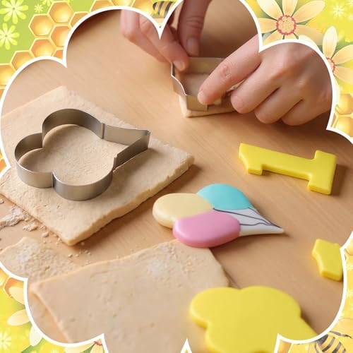 2 Pcs 5 Inch Balloon Cookie Cutter Number 1 Cookie Cutter Metal Birthday Cake Mold Fondant Cake Mold for School Party 1 Birthday One (2 Count)