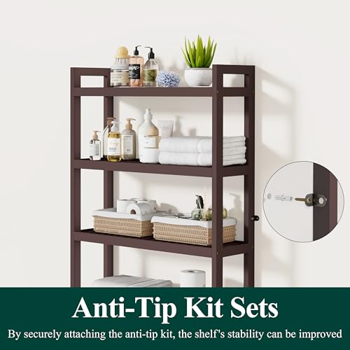 Bamboo Over The Toilet Storage Cabinet (4 Count)
