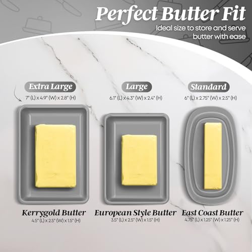 Extra Large Ceramic Butter Dish with Lid